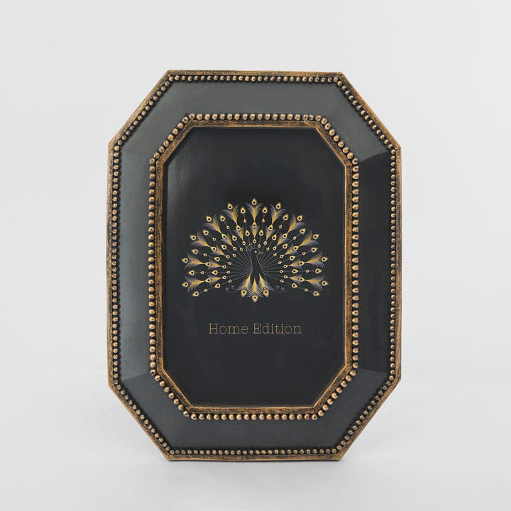 Vera Geo Photo Frame 4 x 6 Black & Gold