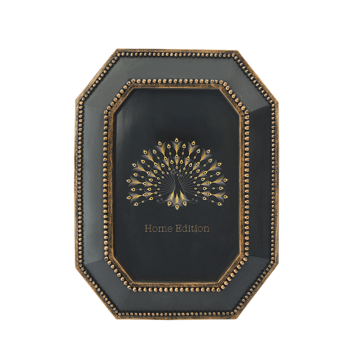 Vera Geo Photo Frame 4 x 6 Black & Gold