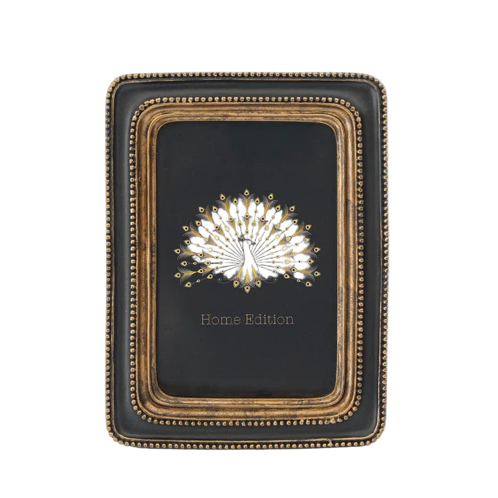 Vera Rectangle Photo Frame 4 x 6 Black & Gold
