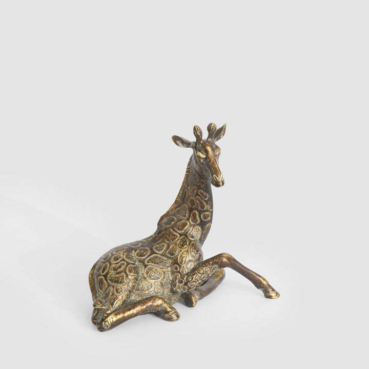 Melman Sitting Giraffe Small Antique Finish