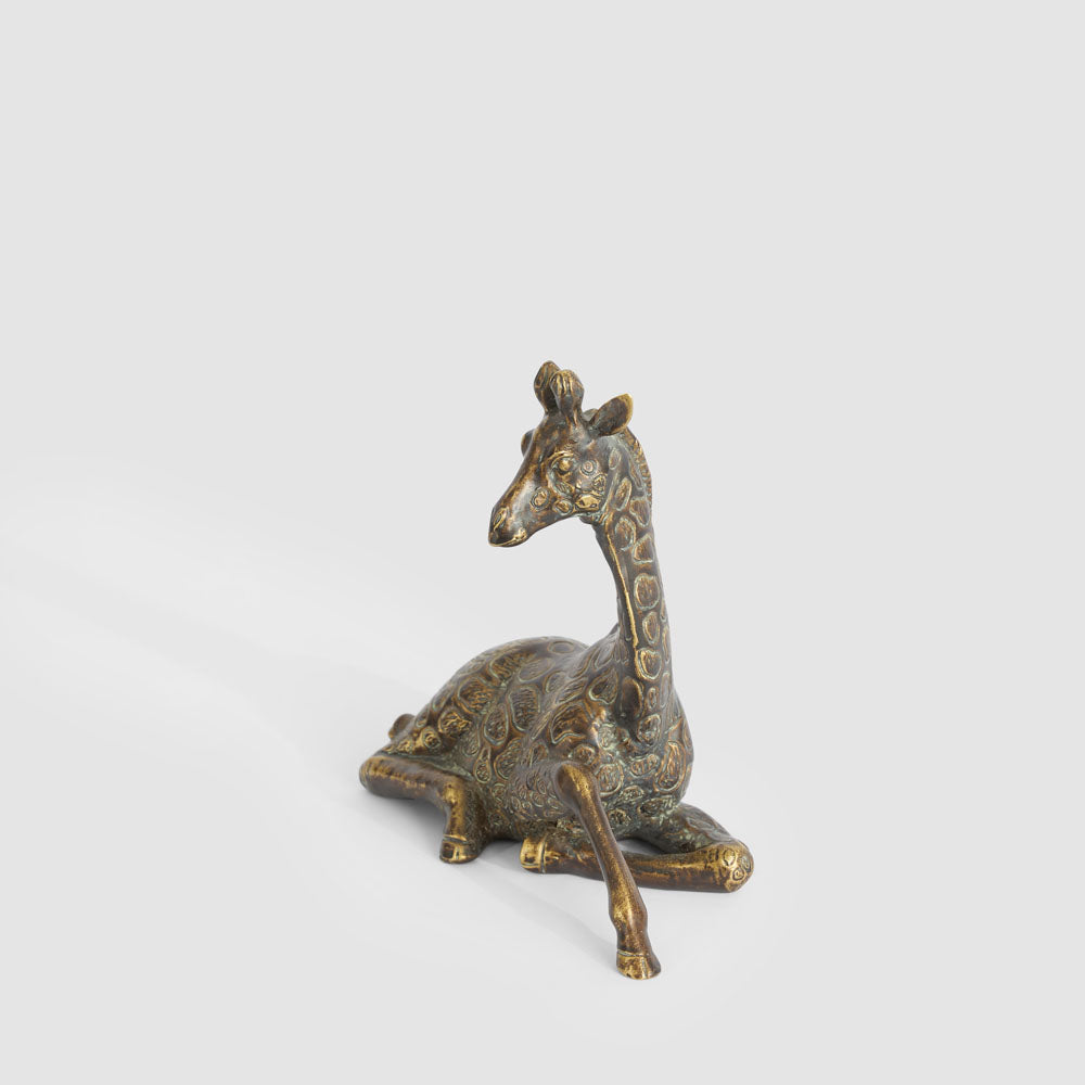 Melman Sitting Giraffe Small Antique Finish