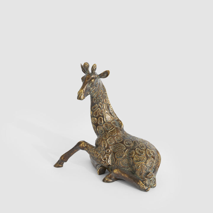 Melman Sitting Giraffe Large Antique Finish