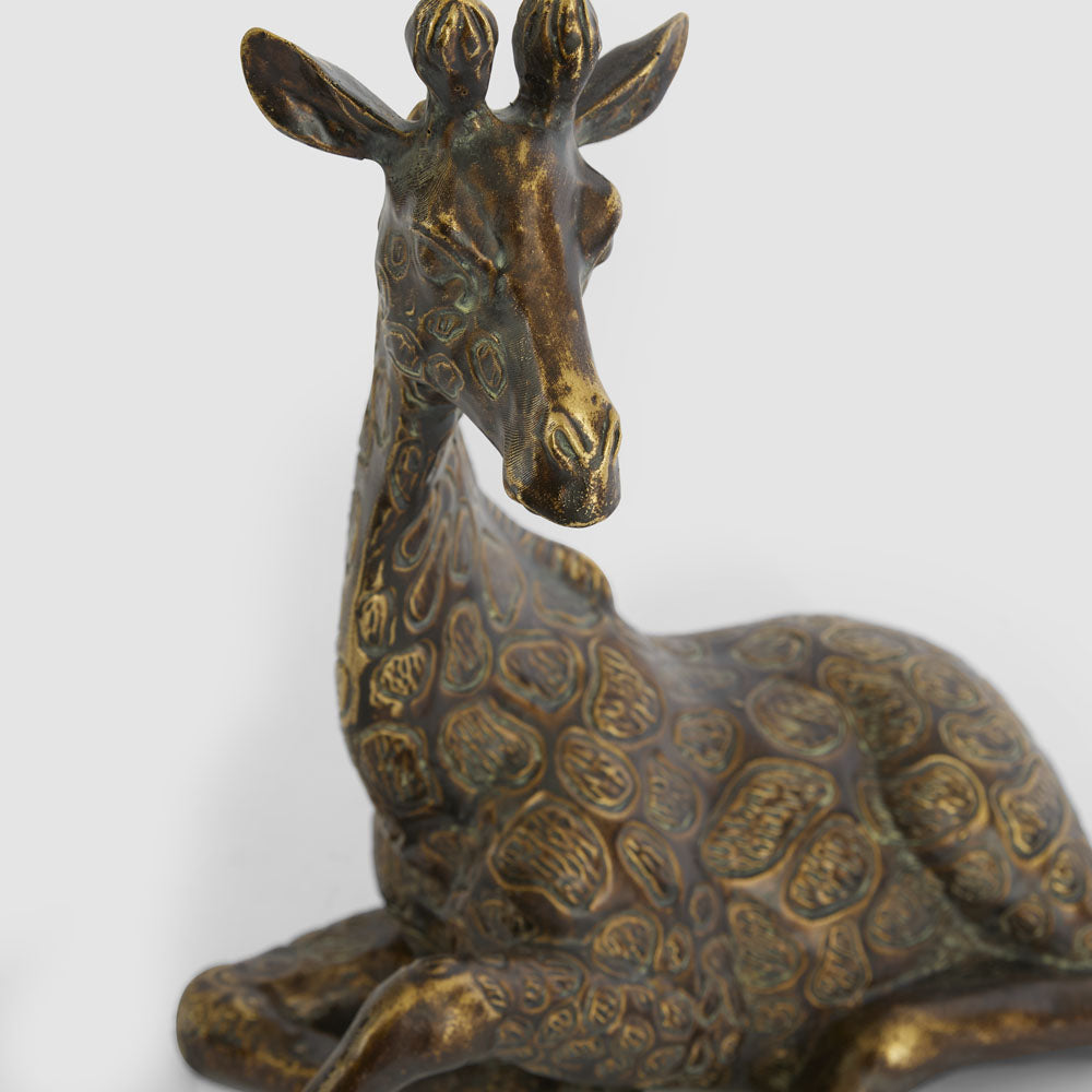 Melman Sitting Giraffe Large Antique Finish