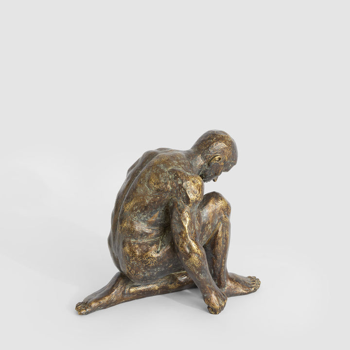 Resting Man Sculpture Antique Finish