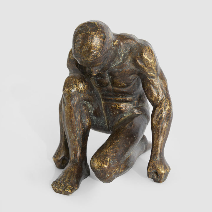 Resting Man Sculpture Antique Finish