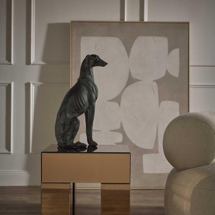 Lino 79cm Sitting Dog Black