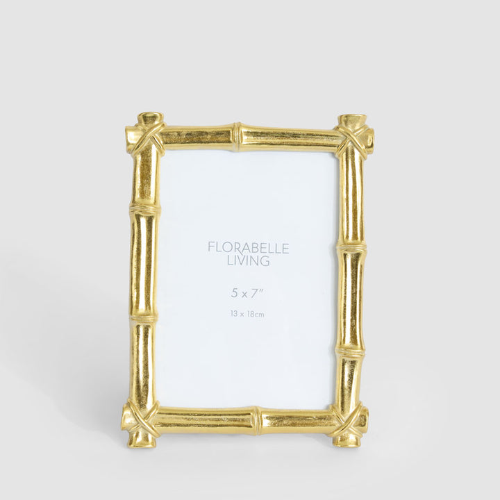 Luxe Bamboo 5 x 7 " Photo Frame Gold