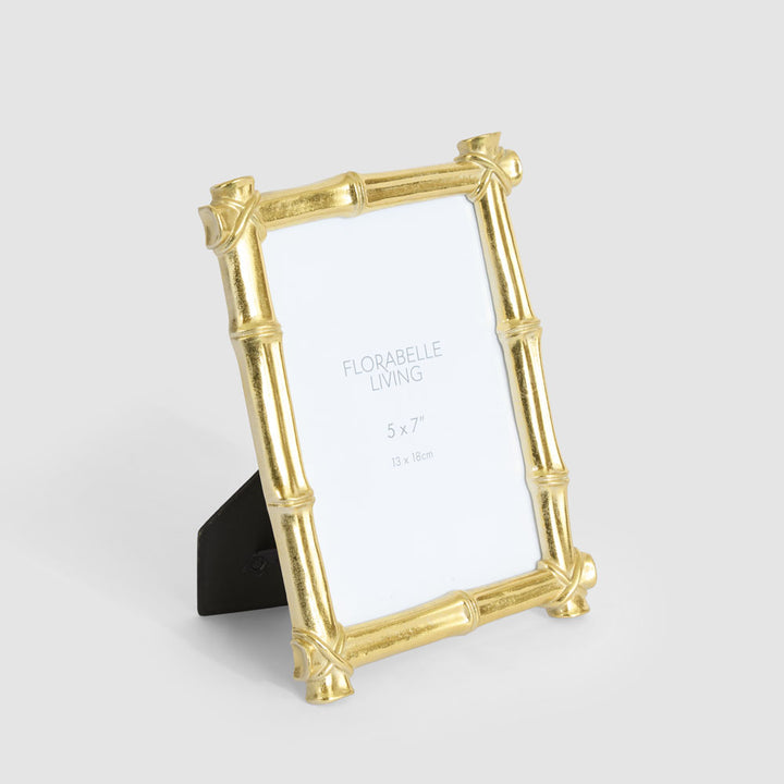 Luxe Bamboo 5 x 7 " Photo Frame Gold