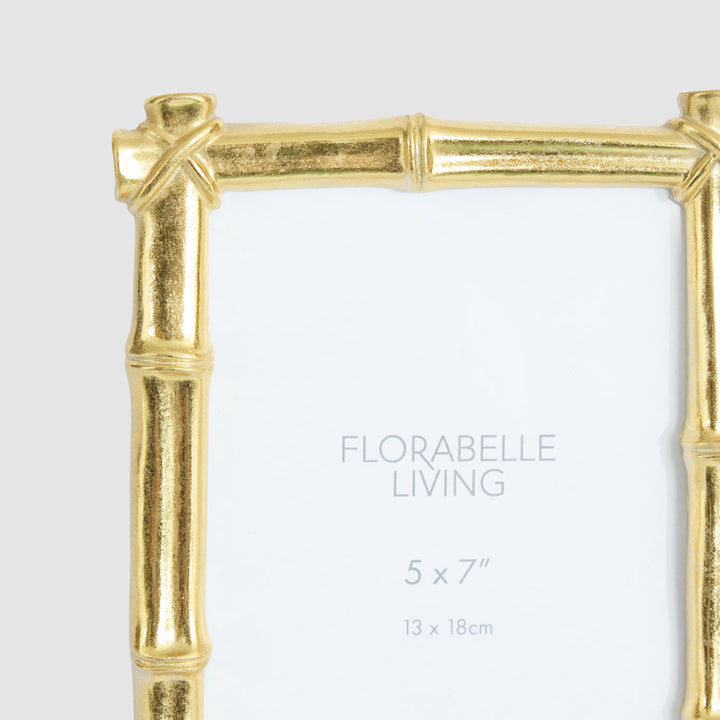 Luxe Bamboo 5 x 7 " Photo Frame Gold