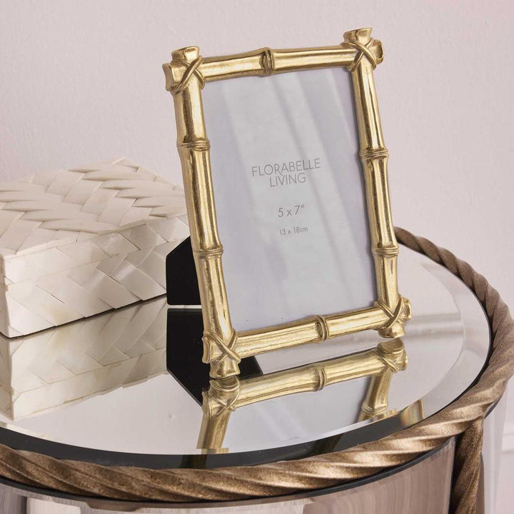 Luxe Bamboo 5 x 7 " Photo Frame Gold