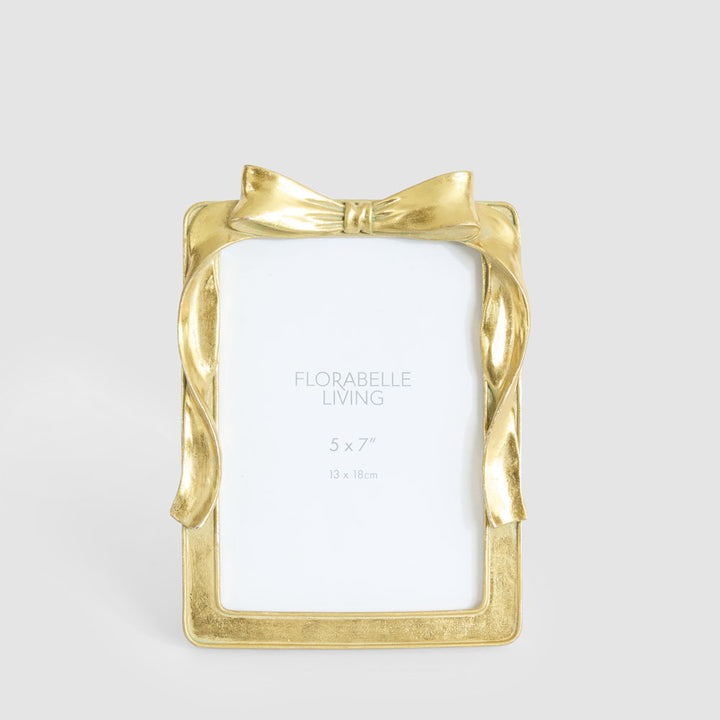 Lumi Bow 5 x 7 " Photo Frame Gold