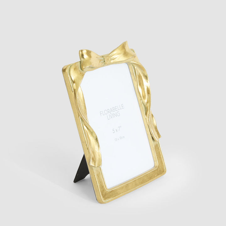 Lumi Bow 5 x 7 " Photo Frame Gold
