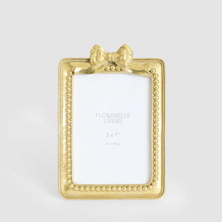 Fay Bow 5 x 7 " Photo Frame Gold