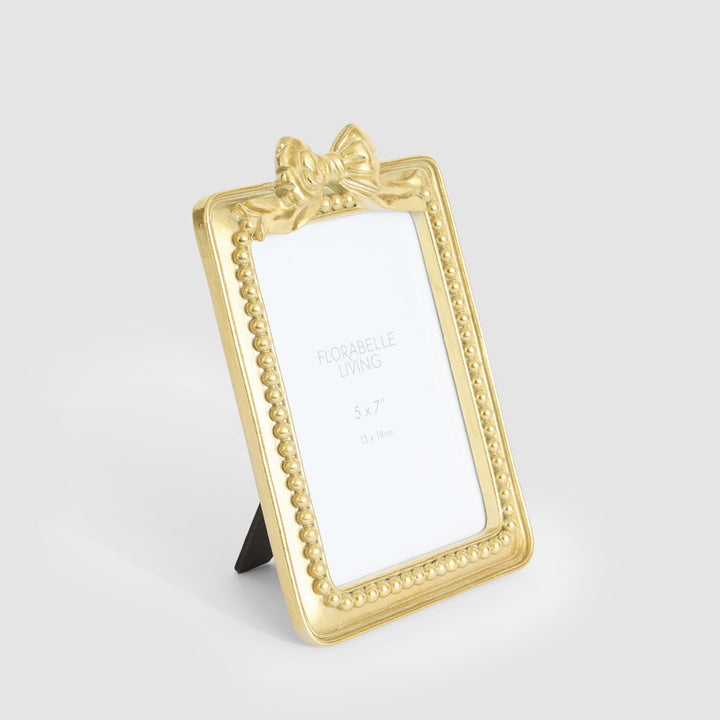 Fay Bow 5 x 7 " Photo Frame Gold