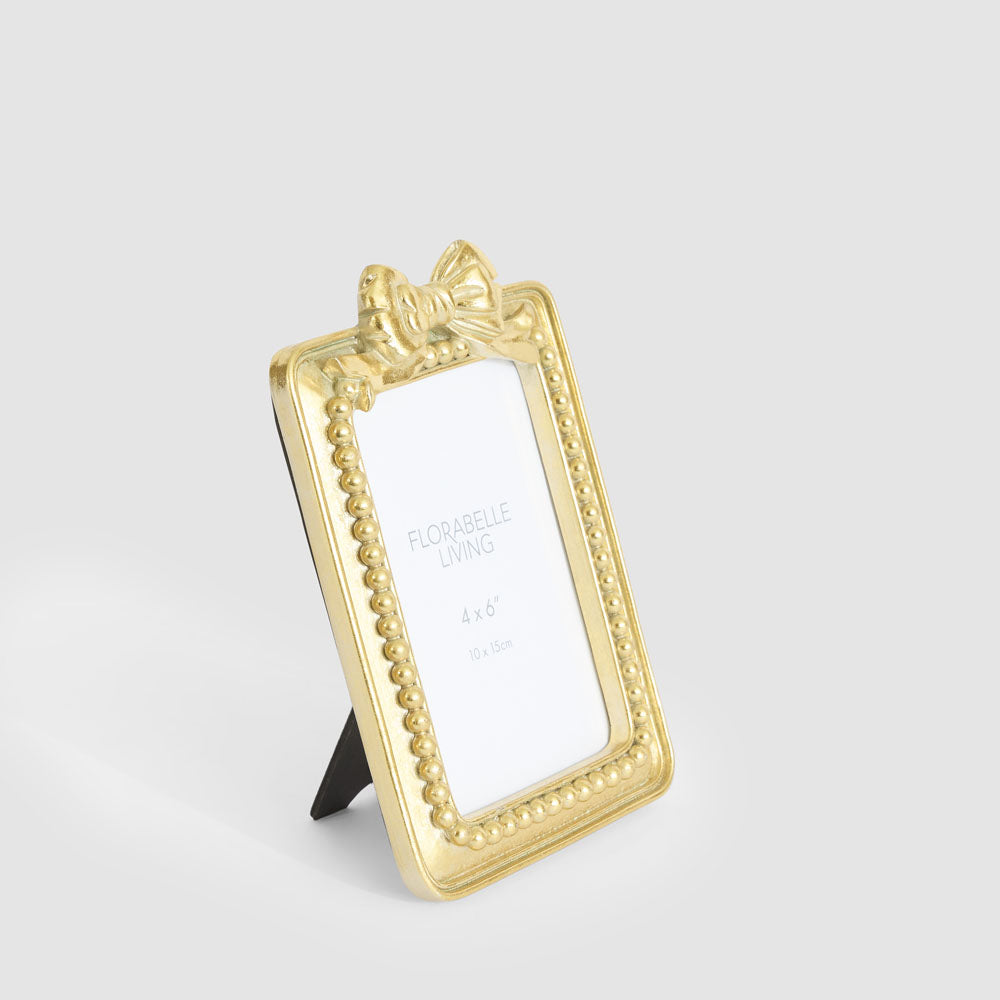 Fay Bow 4 x 6 " Photo Frame Gold