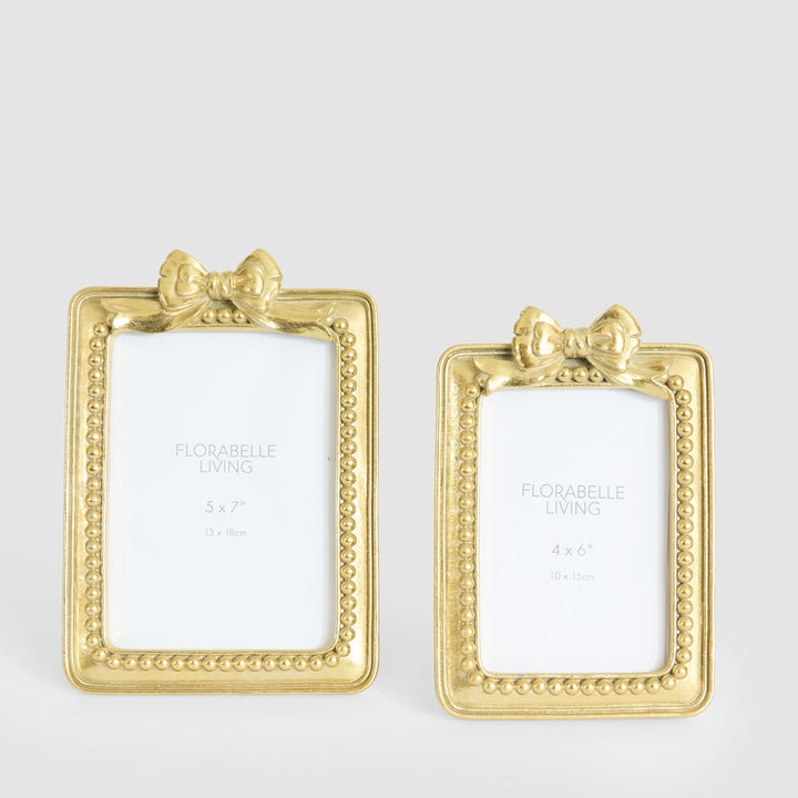 Fay Bow 4 x 6 " Photo Frame Gold