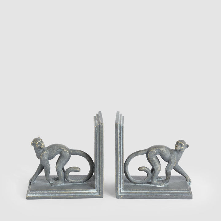Caesar  Monkey Bookends Black