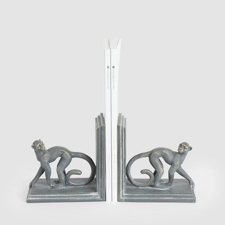 Caesar  Monkey Bookends Black