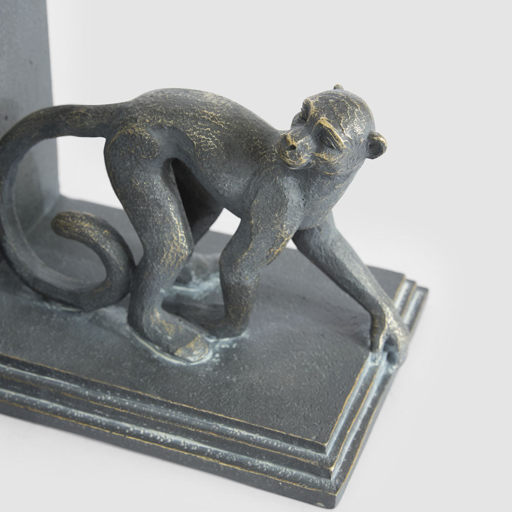 Caesar  Monkey Bookends Black