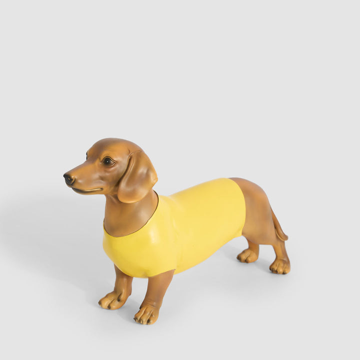 Jax Dachshund Sculpture Yellow