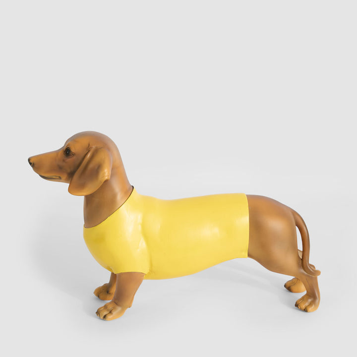 Jax Dachshund Sculpture Yellow
