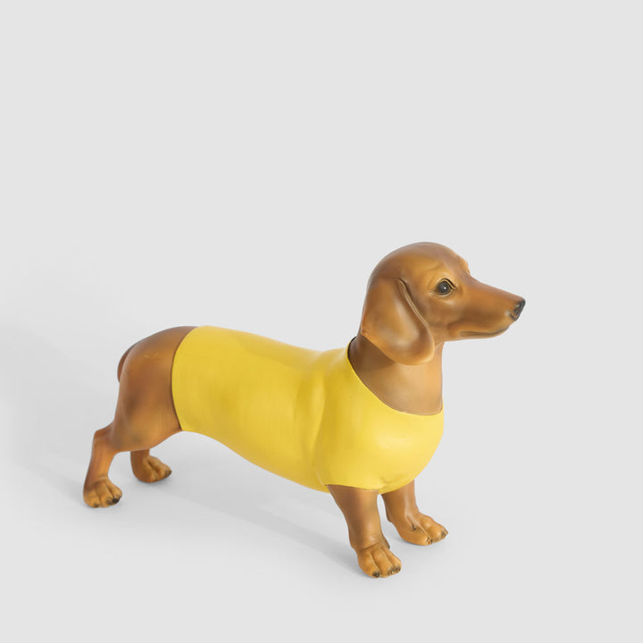 Jax Dachshund Sculpture Yellow