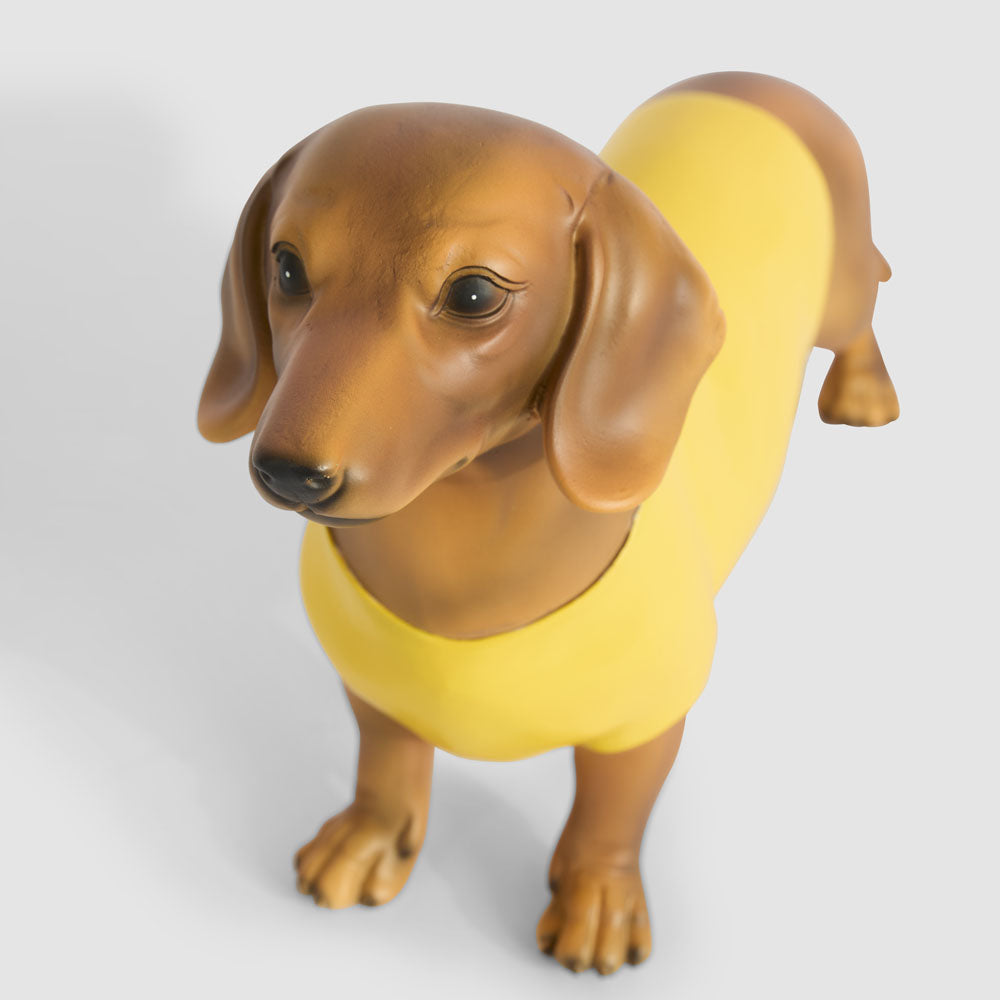 Jax Dachshund Sculpture Yellow