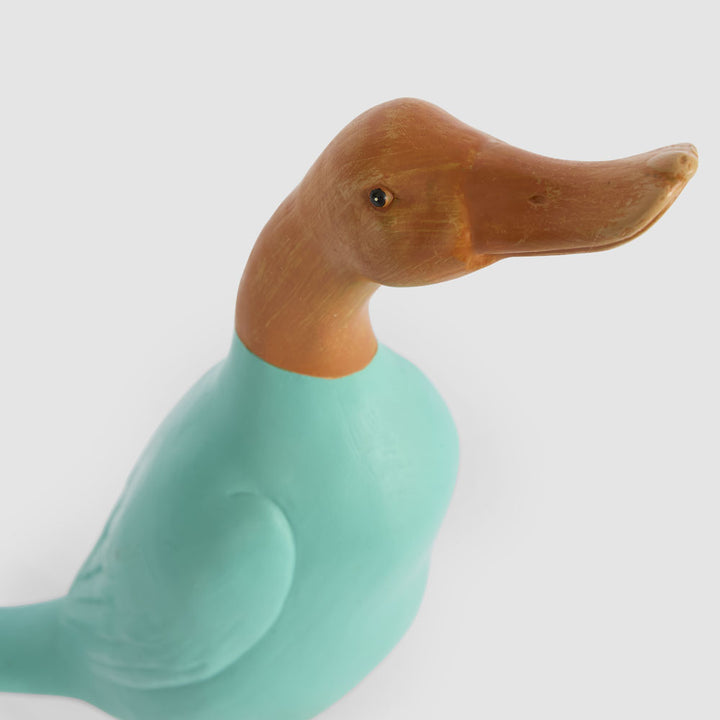 Standing Duck Sculpture Small Blue