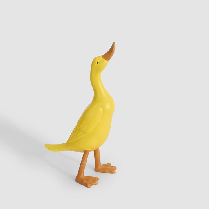Standing Duck Sculpture Large Yellow