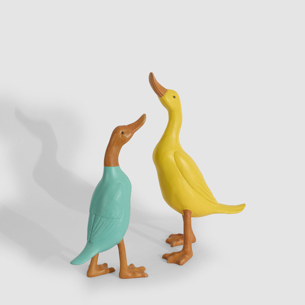 Standing Duck Sculpture Large Yellow