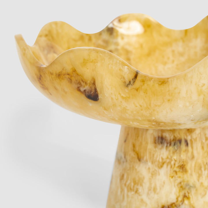Dusk Resin Footed Bowl Amber