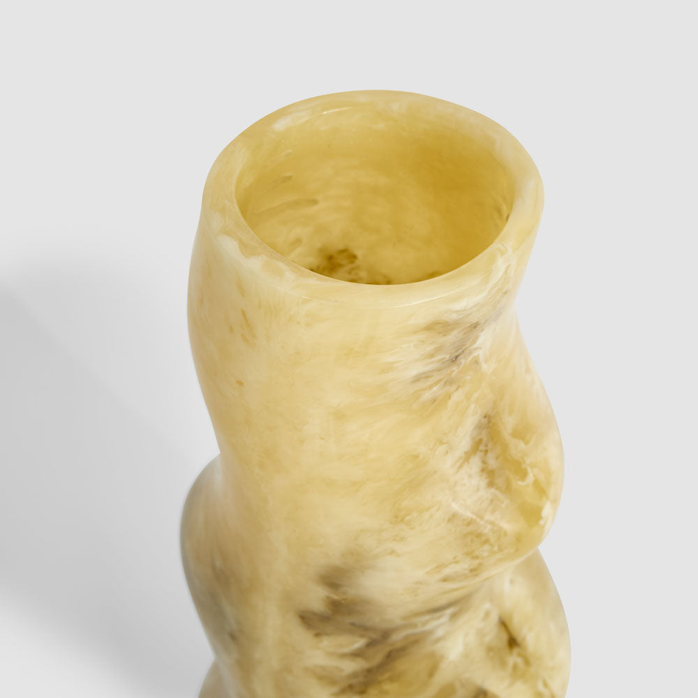 Flint Resin Vase Beige
