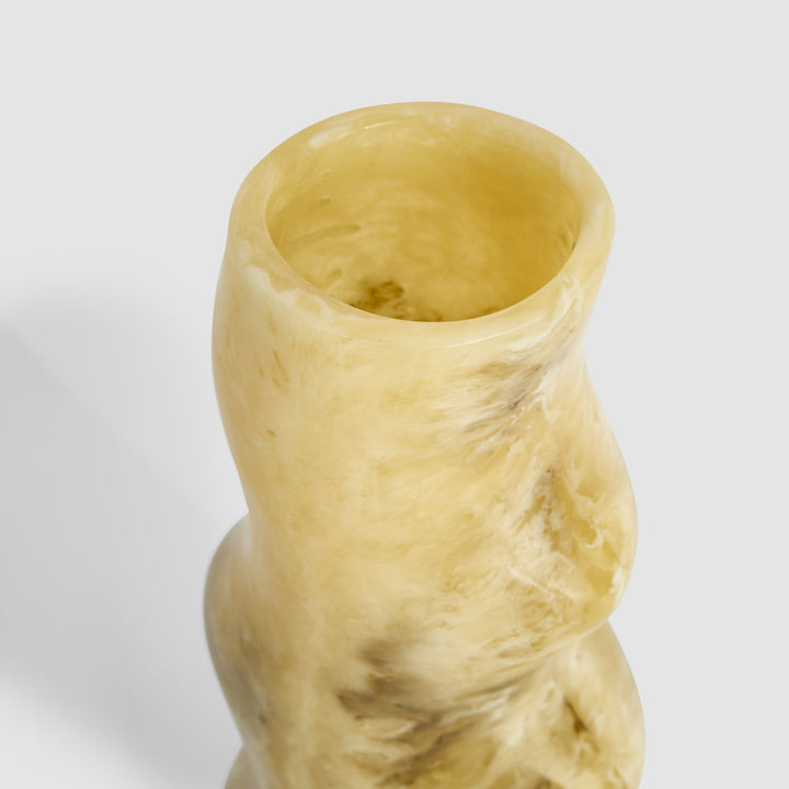 Flint Resin Vase Beige