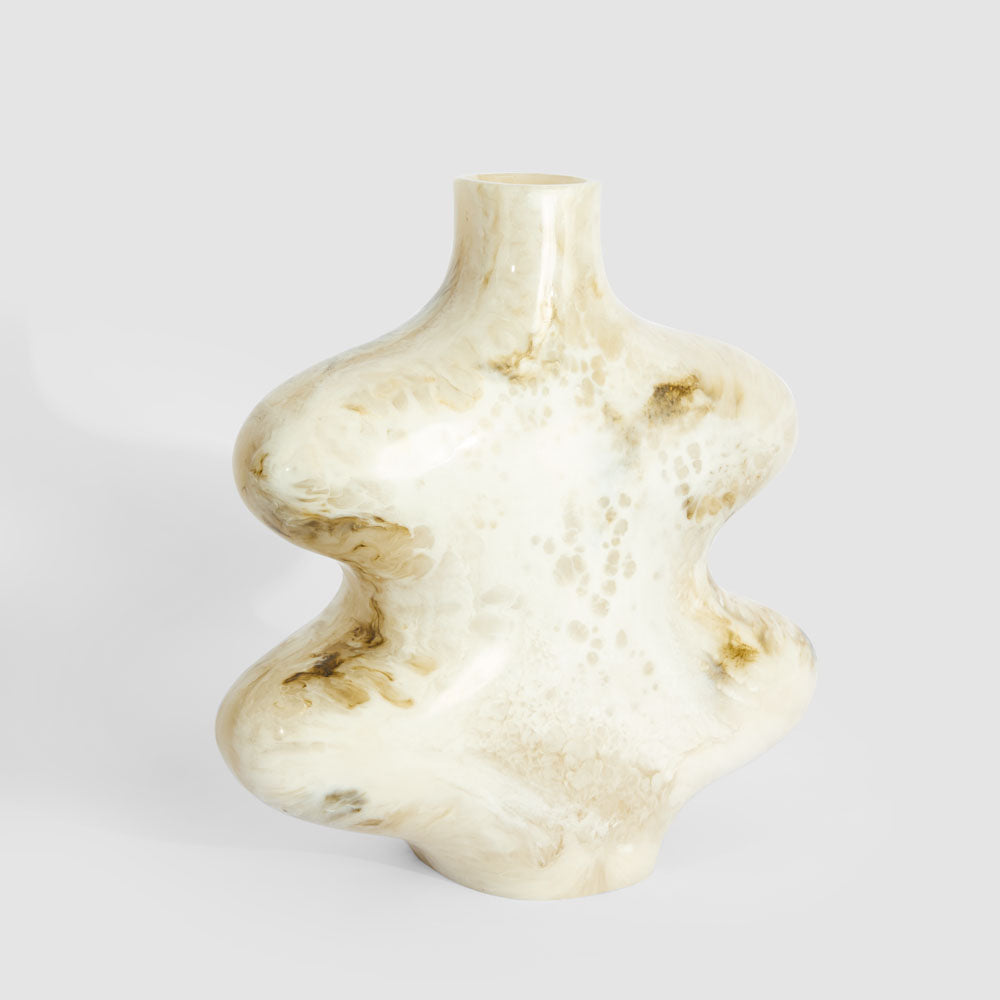 Mist Resin Vase Beige