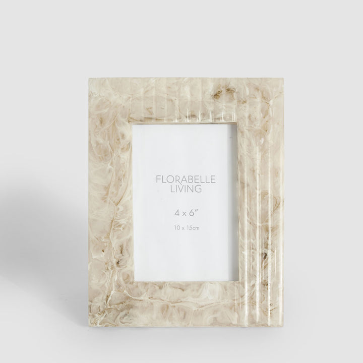 Mist 4 x 6" Resin Photo Frame Beige