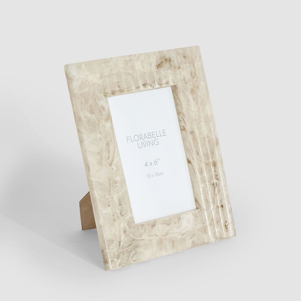 Mist 4 x 6" Resin Photo Frame Beige
