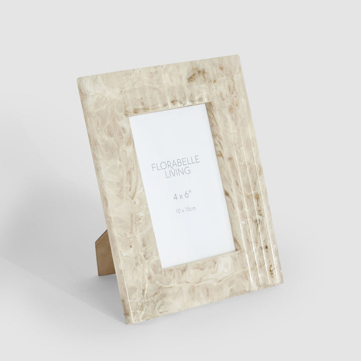 Mist 4 x 6" Resin Photo Frame Beige