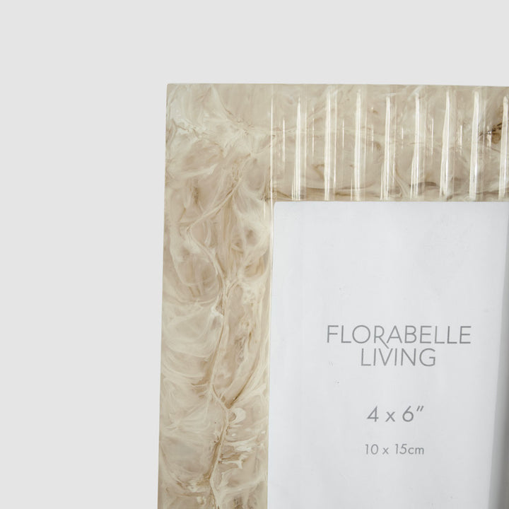 Mist 4 x 6" Resin Photo Frame Beige