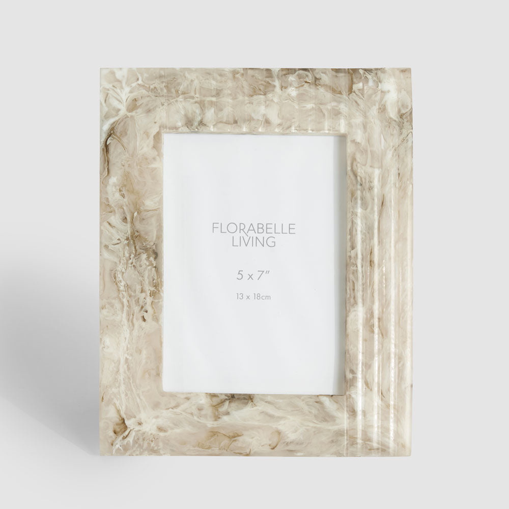 Mist 5 x 7" Resin Photo Frame Beige