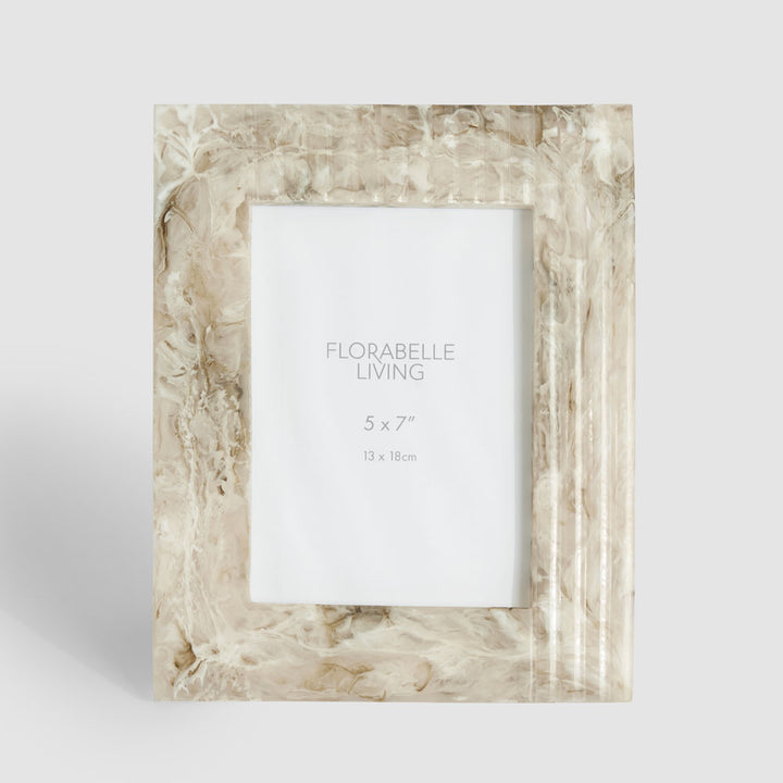 Mist 5 x 7" Resin Photo Frame Beige