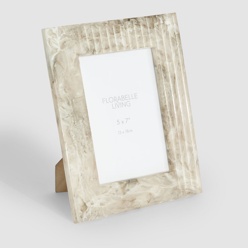 Mist 5 x 7" Resin Photo Frame Beige