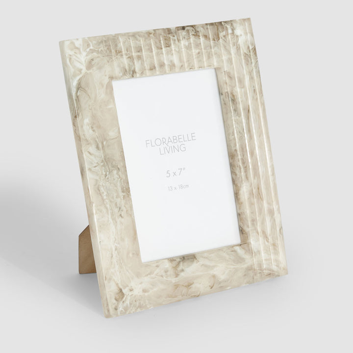 Mist 5 x 7" Resin Photo Frame Beige