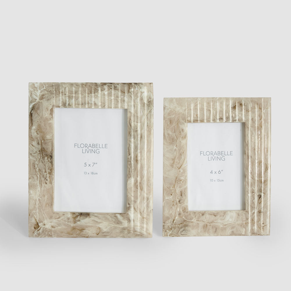 Mist 5 x 7" Resin Photo Frame Beige