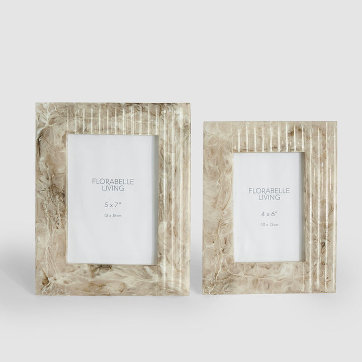 Mist 5 x 7" Resin Photo Frame Beige