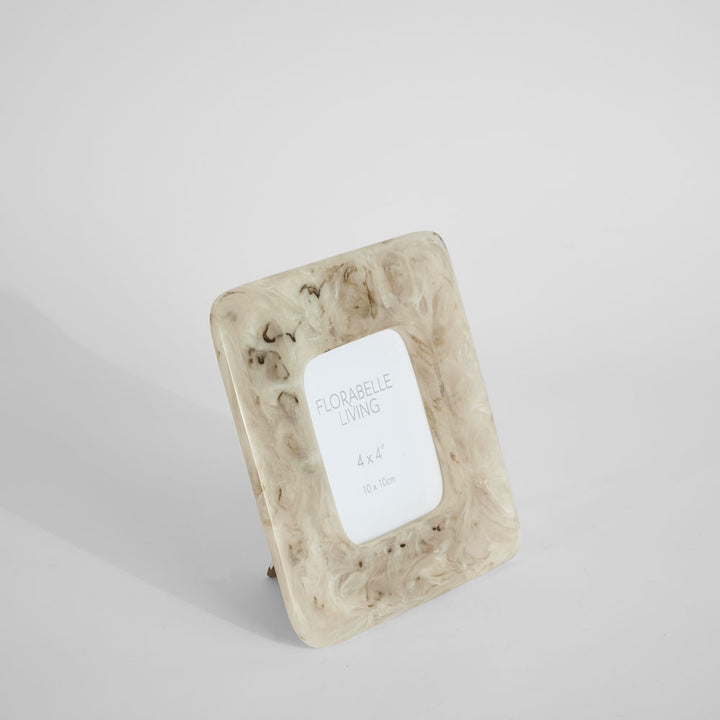 Mist 4 x 4" Resin Photo Frame Beige
