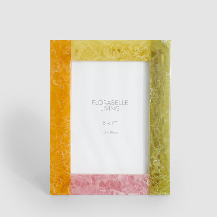 Dawn 5 x 7" Resin Photo Frame Orange & Green