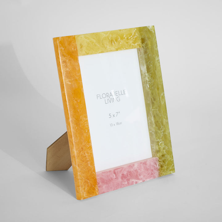 Dawn 5 x 7" Resin Photo Frame Orange & Green