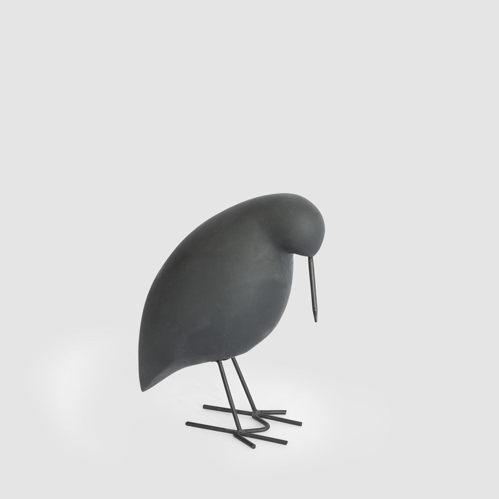 Raven Velvet Stone Bird Black