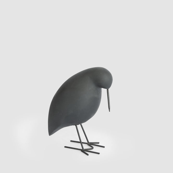 Raven Velvet Stone Bird Black