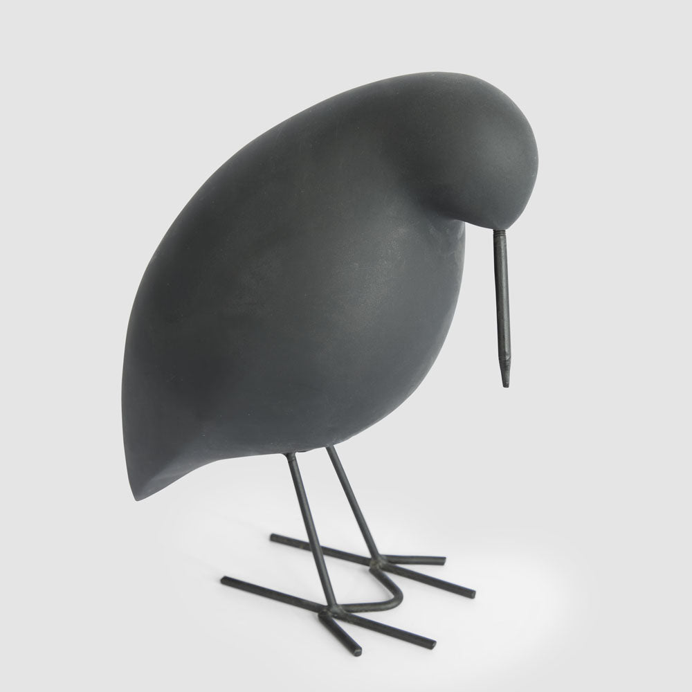 Raven Velvet Stone Bird Black